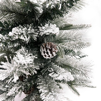 YF Schneebedeckter PVC Künstlicher Weihnachtsbaum 120cm Feiertagsdekoration für Zuhause Wohnzimmer Büro Hochzeit & Schaufenster