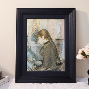 Quadro Vintage Renoir con Fiori e Personaggi, Dipinto a Olio, Design Shabby <span class=keywords><strong>Chic</strong></span>, Decorazione da Parete per Matrimoni, Tela da Appendere, <span class=keywords><strong>Arredamento</strong></span> <span class=keywords><strong>Casa</strong></span> - Product Image 2