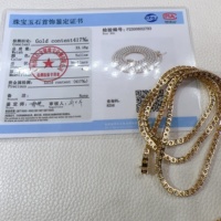 3MM personnalisé 10K or véritable VVS Moissanite diamant de laboratoire bijoux glacés Moissanite Lab chaîne de tennis en diamant