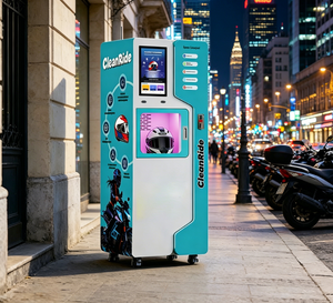 Distributeur automatique <span class=keywords><strong>de</strong></span> nettoyage <span class=keywords><strong>de</strong></span> casques <span class=keywords><strong>de</strong></span> moto avec désinfection UVC extérieur - Product Image 2