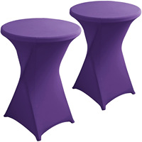 Ensemble de nappes de banquet nordiques en polyester extensible de couleur unie pour bar à cocktails, comptoir, hôtel, décoration de mariage - Vente en gros usine