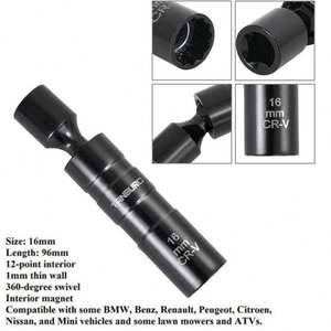 2x מגנטי קיר דק sockplug sive הסרת שקע כלי להסרת שקע 12pt 14 מ "מ + 16 מ" מ מגנט 16 מ "מ להוציא פקקי ניצוץ - Product Image 4