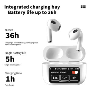 A10 Pro TWS Wireless <strong>Earbuds</strong> with LED Color Touch Screen Display ENC High Bass HIFI Sound In-Ear <strong>Bluetooth</strong> Headphones - Product Image 1