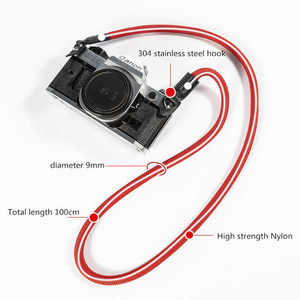 Dây đeo cổ máy ảnh mềm mại bằng nylon màu hồng, dây đeo tay tháo nhanh cho GoPro, máy ảnh DSLR <span class=keywords><strong>Nikon</strong></span>, dây đeo vai phản quang, phụ kiện - Product Image 1