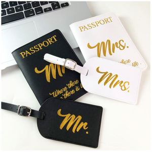 Juego de Fundas para Pasaporte Personalizadas al por Mayor, de Piel Sintética de Lujo, con Logotipo Personalizado, y Etiqueta para Equipaje - Product Image 3