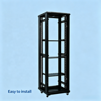 Armoire de serveur réseau 22U pour centre de données, montage en rack 19 pouces, standard, extérieur, noir, OEM/ODM