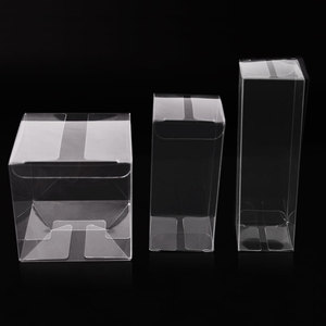 Boîte cadeau en plastique transparente rectangulaire de bougie de marque personnalisée boîte en PVC transparente 16x16cm pour fiançailles faveur de fête de mariage - Product Image 6