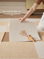 Nouveaux tapis carrés en polypropylène à carreaux de style japonais 2026, antidérapants, résistants aux taches, amovibles et lavables pour la maison