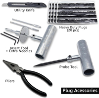 Kit d'Outils de Réparation de Pneu de Voiture pour Pneu Tubeless, Kit de Réparation de Crevaison, Outil à Main