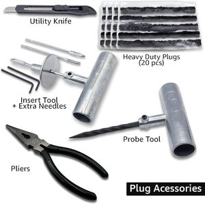 عدة أدوات إصلاح إطارات السيارات للكاوتش بدون أنبوب طقم إصلاح البنشر أداة يدوية - Product Image 2