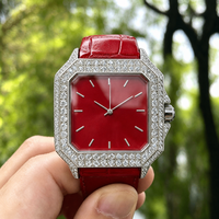 Montres mécaniques de luxe personnalisées en moissanite VVS1 couleur D, testées au diamant, étanches, avec miroir saphir, pour hommes