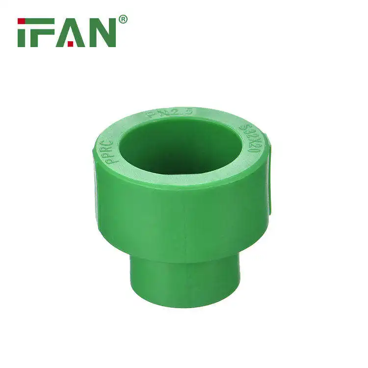 IFAN फैक्टरी प्लास्टिक पीपीआर पाइप युग्मन पाइप कनेक्टिंग हरा रंग इंजेक्शन पीपीआर पाइप फिटिंग पीपीआर सॉकेट