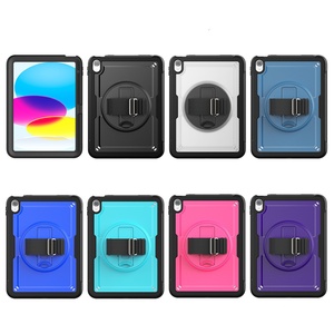 Tendance avec étui pour tablette à fente pour stylo pour Samsung Tab A9 8.7 pouces 2023 (SM-X110 X115 X117) bandoulière à main rotation béquille couverture - Product Image 1