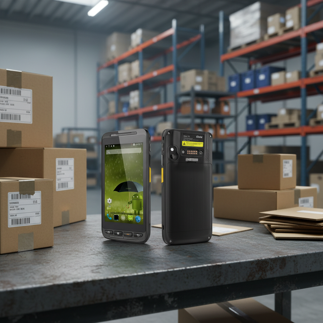 IDATA 50P Industrial Handheld PDA Barcode Scanner Rugged Android Device 4.7 Inch Dual-Band Wi-Fi NFC Support 13.56MHz RFID Data