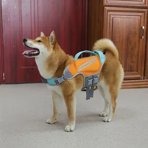 OKEYPETS Swimming Bright Colors Durable Puppy Safety Harness Handle Protective Pet Dog Life Jacket Vest