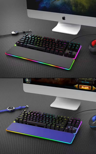 คีย์บอร์ดเกมมิ่งแบบกลไก 68 ปุ่ม RGB พร้อมสวิตช์บลูแบบถอดเปลี่ยนได้สามโหมด - Product Image 4