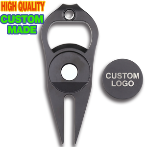 Outil de réparation de divots de golf personnalisé avec marqueur de balle magnétique en alliage de zinc, fourche de golf ergonomique avec repose-pouce, accessoires premium, cadeau - Product Image 1