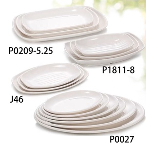 Assiettes et Plats Rectangulaires de Dîner en Mélamine <span class=keywords><strong>Blanche</strong></span> A5 pour Restaurants, Vente en Gros, 7 Pouces - Product Image 5