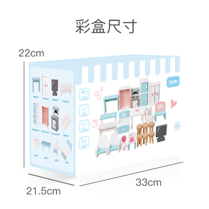 Casa delle Bambole in Legno Unisex, <span class=keywords><strong>Gioco</strong></span> di Ruolo, Decorazione <span class=keywords><strong>per</strong></span> Bambini e <span class=keywords><strong>Bambine</strong></span> dai 2 ai 7 Anni - Product Image 6