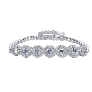 Bracelet pour femme en argent sterling S925 avec pendentif, diamant 1,5 carat, moissanite certifiée VVS1 GRA, vente chaude - Product Image 1