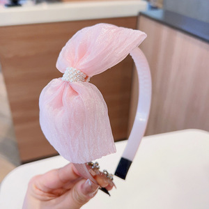 BELLEWORLD Factory Korean Summer Design <strong>Hot</strong> Selling Head Bands for Girls Kids Non Sleep Princess <strong>pink</strong> Color Sweet Bow <strong>Headbands</strong> - Product Image 5