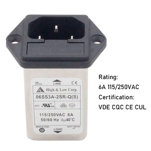 Điện Nhập Mô-đun EMI Lọc IEC320 C14 Ổ Cắm + 2 Cầu Chì Chủ - Product Image 4