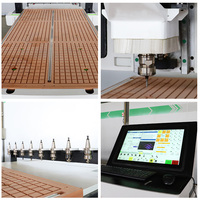 Máquina de grabado y fresado CNC de alta velocidad con cambio automático de herramientas (ATC), de fácil manejo, con pantalla grande y agradable para la vista, de excelente calidad.