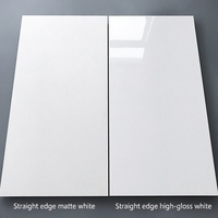 Carreaux muraux intérieurs en céramique blanche brillante pour cuisines, salles de bain, balcons - Style moderne minimaliste