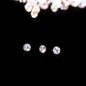 कैंबोडिया रंगहीन प्राकृतिक ढीली रत्न गुणवत्ता शीर्ष 5 ए और आकार 3 मिमी राउंड शानदार कट जिरकॉन बनाया गया - Product Image 2