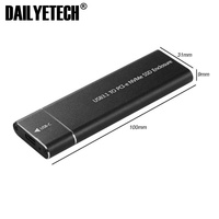 USB3.1 Tipo-C a M.2 M Key NVMe SSD Box Caja de carcasa de unidad de estado sólido 10Gbps Caja de disco duro de alta velocidad