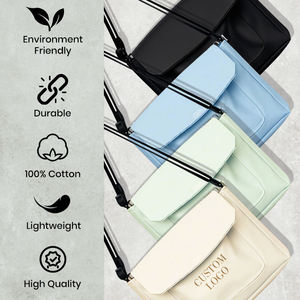 Bolsa de Compras Casual de Color Sólido con Correa Ajustable y Solapa, Bolso de Hombro Tipo Tote, Portátil, para Almacenamiento Diario de Comestibles - Product Image 3