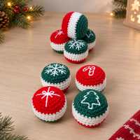 Hacky Sack de Noël personnalisé, fait main au crochet, motif flocon de neige et sapin, pour cadeaux de fêtes et jeux en plein air