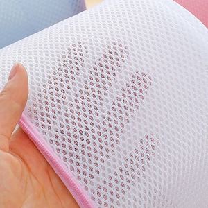 Bolsas de lavado de sujetador de malla Premium, lencería duradera, calcetería, bolsa de lavandería, poliéster plegable ecológico, embalaje estándar exportado CN;JIA - Product Image 5