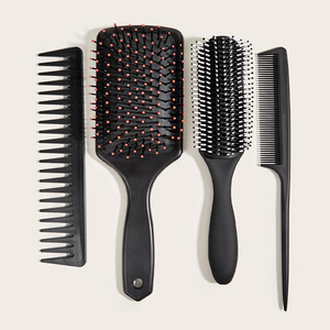 Ensemble de coiffure Wanmei, 4 pièces, peigne en fibre de carbone, brosse, outils de massage et de lissage pour un usage quotidien - Product Image 1