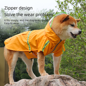 <span class=keywords><strong>Prix</strong></span> d'usine – Imperméable classique rayé en PU à capuche pour chien, idéal pour les jours de pluie et les promenades en extérieur - Product Image 3
