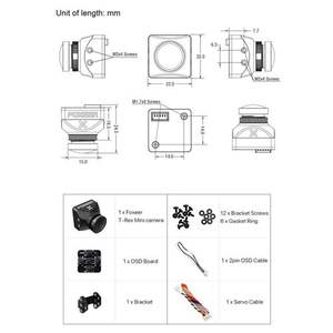 Nouvelle caméra FPV Foxeer T-Rex Mini 1500TVL 6ms à faible latence CMOS 2MP 4:3/16:9 PAL/NTSC commutable Super WDR pour drones de course FPV - Product Image 6
