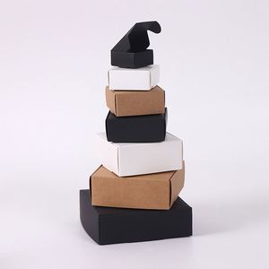 Boîte cadeau en carton kraft vintage faite à la main, matériaux recyclés, réutilisable, logo personnalisé, emballage pour bijoux, boîtes d'avion - Product Image 4