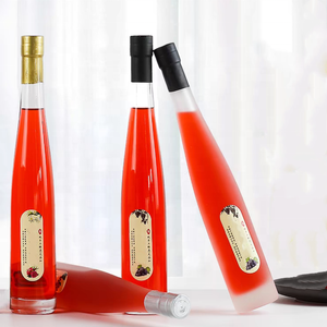 Botella de Vidrio Transparente Esmerilada Vacía de 330, 375 y 500 ml para Vino, Licores, Vodka, Whisky, Ginebra y Jugos con Tapones - Product Image 5