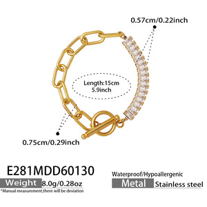 Waterproof Fine Designer Luxury Zircon Jewelry <b>Sets</b> for Women Non Tarnished 14K 18K PVD Gold Plated 316L Stainless Steel Jewelry - Product Image 6