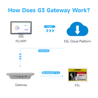 Passerelle multi-antennes MinewTag G3 250 m² Wi-Fi double bande pour la configuration d'étiquettes électroniques BLE (6000 unités)