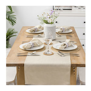 Mantel de lino de ganchillo minimalista elegante y elegante Rectangular para comedor funcional y de moda - Product Image 3