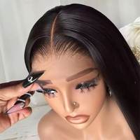 Perruques sans colle en dentelle suisse HD, cheveux humains bruts vietnamiens alignés sur les cuticules, perruques frontales en dentelle pour femmes noires, vente en gros