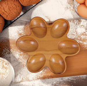 Nuovi prodotti all'ingrosso 6 uova separatore vassoio in legno da banco porta uova per la casa di stoccaggio e la visualizzazione - Product Image 3