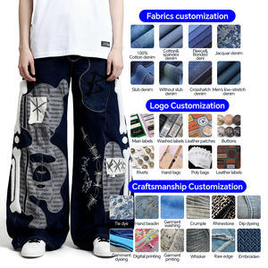 Pantalones Cargo de Moda para Hombre, Cintura Alta, Cómodos, Estilo Urbano, 100% Algodón, Camuflaje Cosido, Cierre de Cremallera, Pierna Ancha Personalizada - Product Image 6