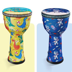 JELO SLG-AD-3S Tambour <span class=keywords><strong>Djembé</strong></span> <span class=keywords><strong>Arabe</strong></span> Coloré Instrument de Musique Percussion Afrique pour Enfant 22.5x45cm - Product Image 1