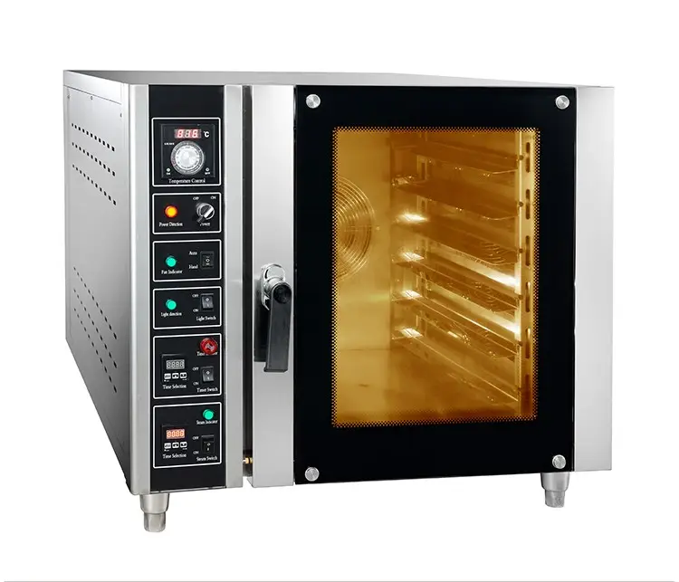 New Industrial Electric Convection Oven 6 Trays Automatic Stainless Steel Hot-Air Oven Bakery Factory Price CE Certification