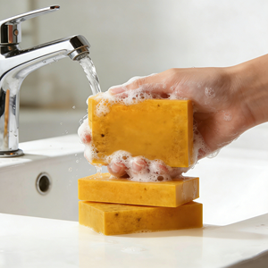 Private Label Natural Organic Handmade Brightening Honey <strong>Lemon</strong> Turmeric and Kojic Acid <strong>Soap</strong> Bar Whitening Turmeric <strong>Soap</strong> - Product Image 2