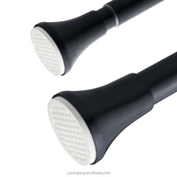 Tringle de Douche Rotative Ajustable en Acier Inoxydable Moderne, Robuste et Résistante à la Rouille, avec Extrémités Antidérapantes pour Salle de Bain