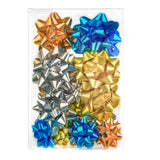 16ct <b>Gift</b> <b>Bows</b> Assort Metal Colors Metallic Color Plastic Ribbon <b>Gift</b> Wrap Star <b>Bow</b> Plastic Ribbon Star <b>Bow</b> - Product Image 4