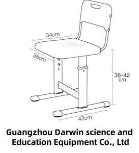 Sedia per studenti ergonomica per studio a casa con altezza regolabile sedia da studio per bambini - Product Image 5